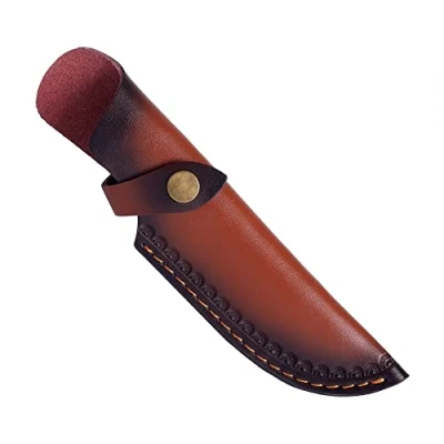 Image of DONGKER 8&quot; Leather Knife Sheath,Straight Sheath PU Vertical &amp; Horizontal Holster for 4&quot; Cutting Blade Knife（not inclued