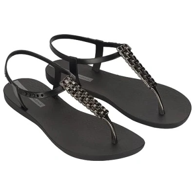Image of IPANEMA Women&#039;s Class Modern Craft Sandal, Black/White, 7/8 UK