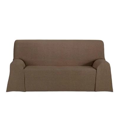 Image of Cardenal Textil Saona Multi Purpose Foulard, Plaid for Bed, Blanket Sofa Cover, Brown, 230 x 260 cm