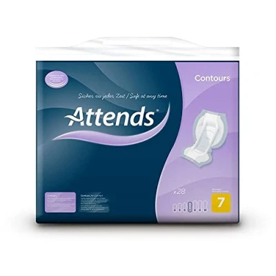 Image of Attends Contours Regular 7 Pads Pack of 28