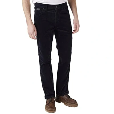 Image of Wrangler Men&#039;s Texas Slim Trousers, Dark Navy, W30 / L32