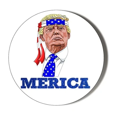 Image of DONALD TRUMP AMERICAN FLAG BANDANA 45mm Fridge Magnet
