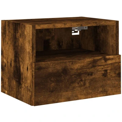Image of vidaXL TV Wall Cabinet Smoked Oak 40x30x30 cm Engineered Wood