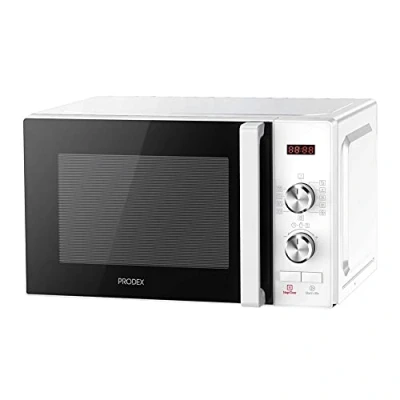 Image of Prodex PX2085W 20 Litre 800W Digital Microwave Oven with 6 Power Levels including Defrost, Display and 30 Minute Countdown Timer White