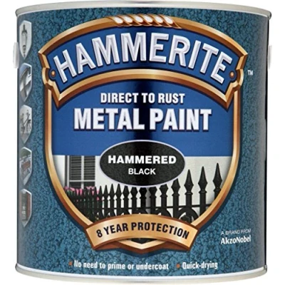 Image of Hammerite Metal Paint Hammered 2.5L Black