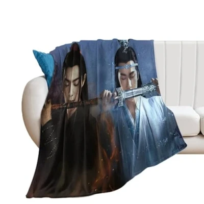 Image of XSQING The Untamed Teleplay Famous Poster Chinese Blanket for Bed Couch Sofa Soft Lightweight Fleece Throw Blankets All Season Use Home Decor 30&quot;x40&quot;