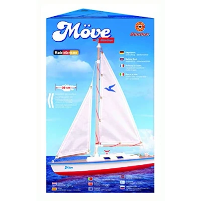 Image of GUNTHER Move Sailing Boat with adjustable sails and Rudder