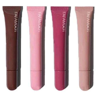 Image of Sitovely Glossy Peptide Lip Gloss, Voluminous Butter Balm, High Shine Plumping Nude Colors Glow Oil Jelly Lipstick Care &amp; Repair Mask Cruelty Free Plumper