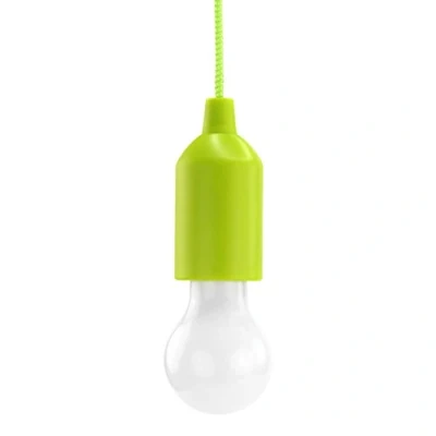 Image of HyCell Pull Light Red with Switch, Plus AAA Batteries, Acrylic, Green, 16 x 5.5 cm, E27 1watts