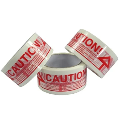 Image of Triplast 48 mm x 66 m Caution Printed Low Noise Parcel Packing Tape (Pack of 3)