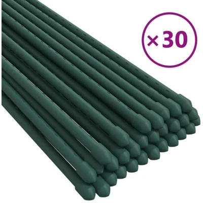 Image of vidaXL Garden Plant Stakes 30 pcs Green 60 cm Steel