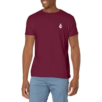 Image of Volcom Men&#039;s Blaquedout Short Sleeve Tee T Shirt, Port, S