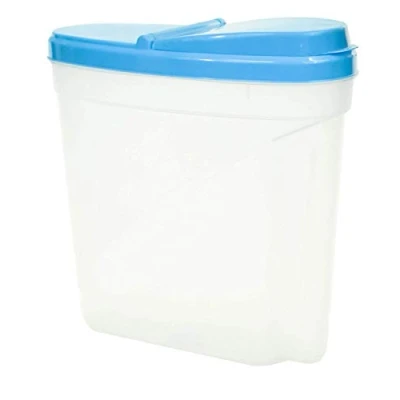 Image of Royle Home Plastic 4.8 Litre Reusable Dry Food Storage Cereal Dispenser Box (Blue)