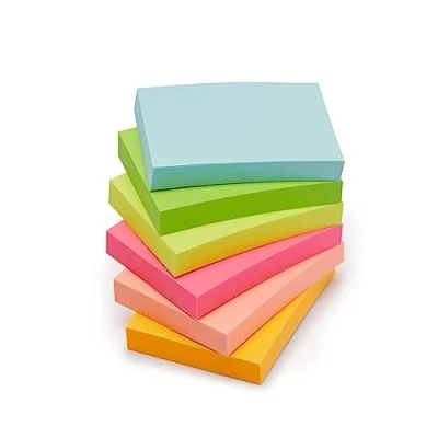 Image of Amazon Basics Mini Rectangular Sticky Notes, 3.8 x 5 cm, Assorted Colours, 24 Count (Pack of 1)