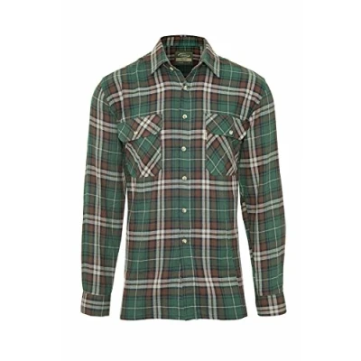 Image of Champion Mens Country Style Kempton Casual Long Sleeve Shirt Olive L