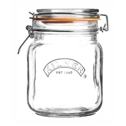 Image of Kilner Clip Top Jar Square 1 Litre