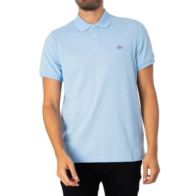 Image of GANT REG Shield Polo shirt, Men&#039;s, Size: 5XL, Capri blue