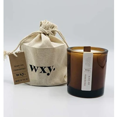 Image of WXY. Mini Amber Candle Black Ash &amp; Frankincense