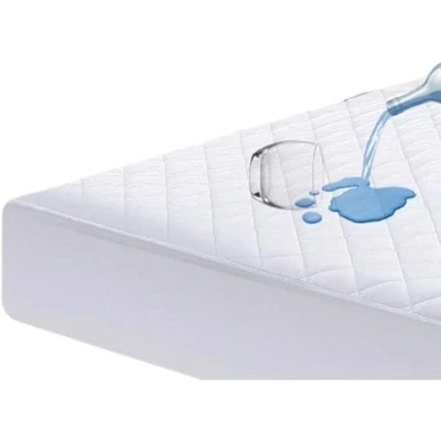 Image of IMFAA Quilted Waterproof Extra Deep 40Cm Elastic Skirt Mattress Protector/Topper Cover Anti Allergy and Breathable (2xPack King(152x200+40) Cm)