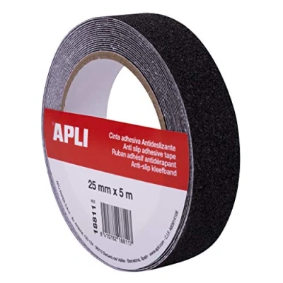 Image of APLI 18811 25mm x 5m Heavy Duty PVC Anti Slip Tape Black