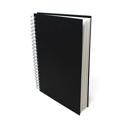 Image of Artway Studio Spiral Bound A4 Sketchbook Portrait 96 Sides/48 Pages of 170gsm Cartridge Paper Black Hardback