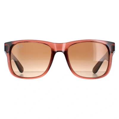 Image of Ray Ban Man RB4165 Justin 659413 Sunglasses Plastic light Brown Squared Normal Shaded