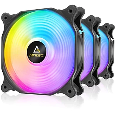 Image of Antec RGB Fans, PC 120mm Fan, Case Fan 3 Packs, Fans Pin 5V Addressable with Controller, MOBO Sync Pin, F12 Racing, ARGB pcs