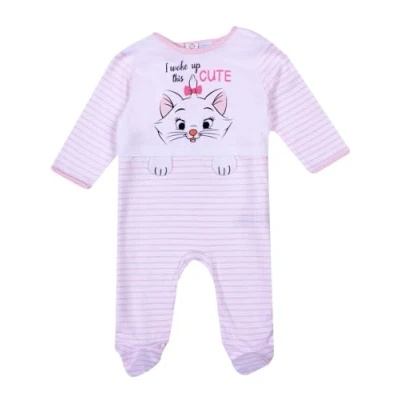 Image of Disney Marie Cat Girls Cute Long Sleeve Baby Grow Pink 24 Months