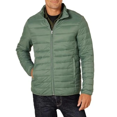 Image of Amazon Essentials Men&#039;s Packable Lightweight Water Resistant Puffer Jacket (Available in Big &amp; Tall), Spruce Green, XL