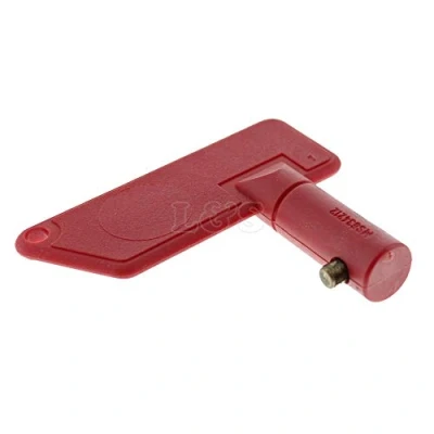 Image of Red Plastic Battery Isolator Key with Metal Tip