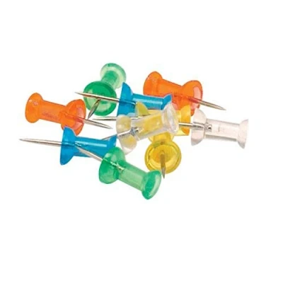 Image of 5 Star Push Pins Assorted Translucent [Pack 100]