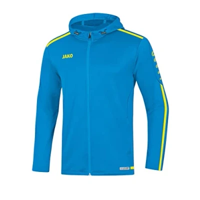 Image of JAKO jacket, Men&#039;s Striker 2.0 Hooded, Blue (JAKO blau/Neongelb), L UK (XL EU)