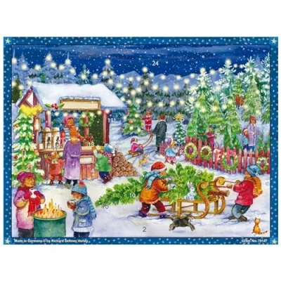 Image of Christmas Tree Market Advent Calendar Traditional Picture Paper