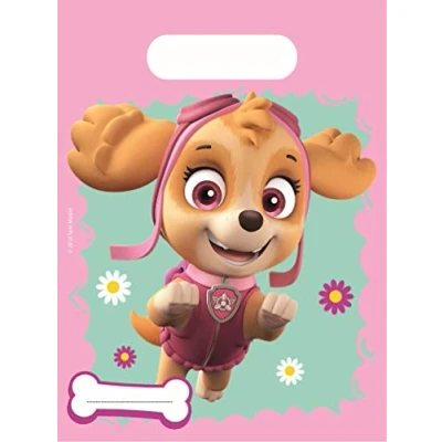 Image of Spin Master Paw Patrol Skye &amp; Everest 10067630 PR90280 Party Loot Bags, Pink, 1 stück (6er Pack)