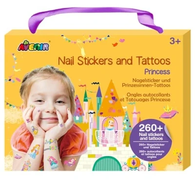 Image of Avenir 6308206 Creative Nail Stickers &amp; Tattoos Princess Temporary for Children Aged 3+