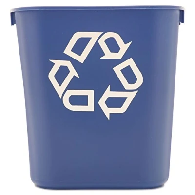 Image of Rubbermaid Commercial Products Wastebasket Recycling Small 12L Blue FG295573BLUE