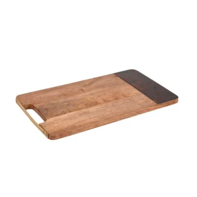 Image of Artesa Rectangular Serving Board with Tortoise Shell Resin Edge