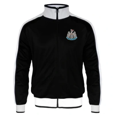 Image of Newcastle United FC Official Gift Mens Retro Track Top Jacket Black White XXL