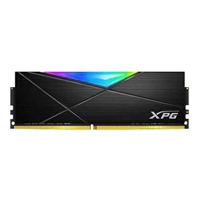 Image of ADATA XPG SPECTRIX D55 DDR4 RGB Memory Module Gaming DRAM, speeds up to 3200MHz, 16GB (2x8GB), dual package, high performance, desktop memory, metal heatsink, supports XMP 2.0, Black