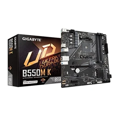 Image of Gigabyte B550M K (AM4/ AMD/ B550/ Micro ATX/Dual M.2/ SATA 6Gb/s/USB 3.2 Gen 1/ Realtek GbE LAN/PCIe 4.0/ Motherboard)