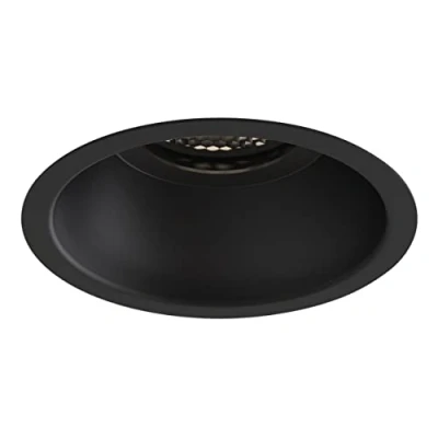 Image of Astro Minima Slimline Round Fixed Fire Rated IP65 Bathroom Downlight (Matt Black), GU10 LED Lamp, Designed in Britain 1249035 3 Years Guarantee