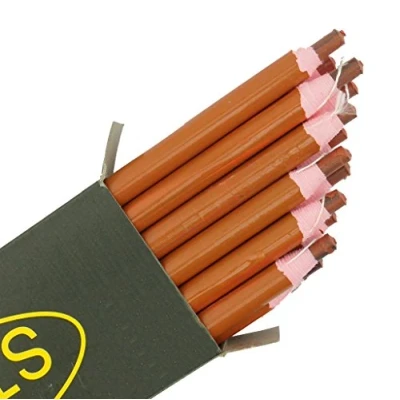Image of HAND ® 12 Non Sharpening Wax China Marker Pencil, Brown Colour 17cm
