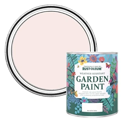 Image of Rust Oleum Pink Mould Resistant Garden Paint in Matt Finish China Rose 750ml