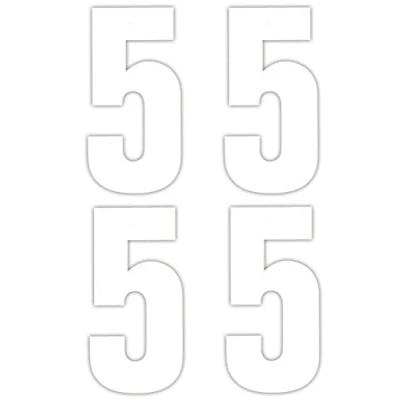 Image of 4 x Number 5 Wheelie Bin Stickers