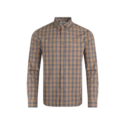Image of Weird Fish Lando Check Shirt, Men&#039;s, Size: 3XL, Caramel
