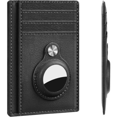 Image of Slim Minimalist Front Pocket Air Tag Wallet, RFID Blocking Card Holder Wallet with Airtag