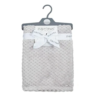 Image of Super Soft Waffle Baby Cot / Pram blanket 75 x 90cm (Grey)