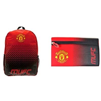 Image of Back to School with Manchester United FC Backpack And Pencil Case