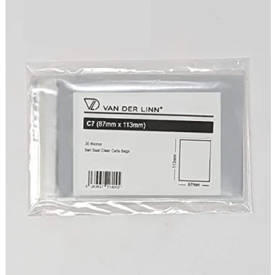 Image of C7 Cello Card Bags, VDL Self Seal Cellophane Display Envelopes for Cards and Prints (50)