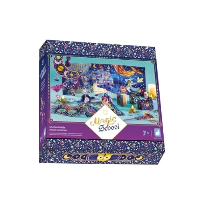 Image of Janod Multi Activity Set Magic School 11 Projects Witches Theme Child DIY Craft Kit Dexterity and Concentration Learning From 7 years old J09111
